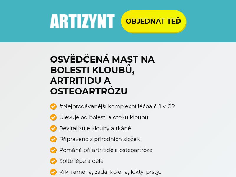 ! NEW OFFER - ArtiZynt Gel COD [CZ] (Banner,Native,Social,Search,SEO,Brand Bidding) - CPA