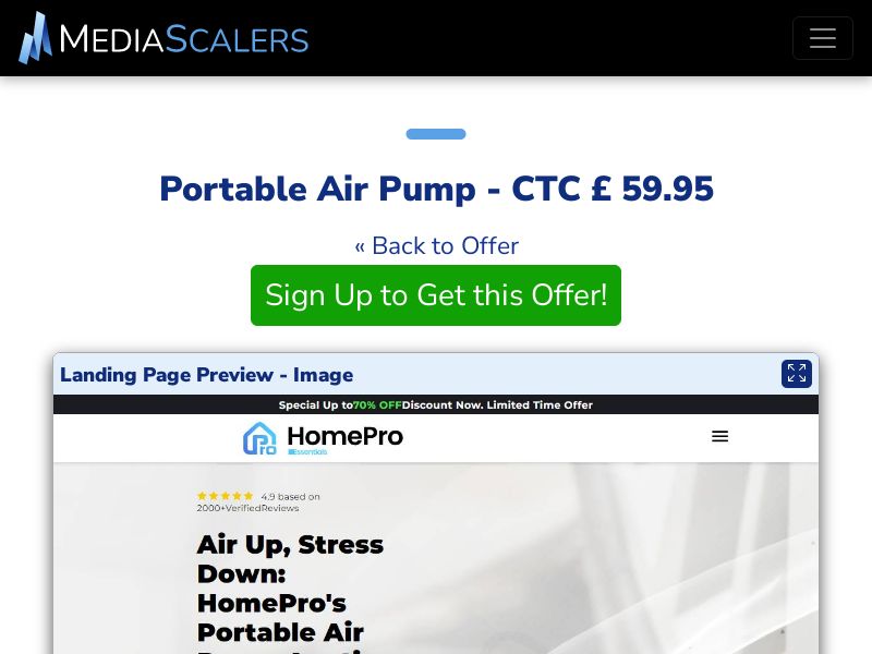 Portable Air Pump - CTC £ 59.95 {+DTC, Alt-Landers} (Event Tracking) [UK]