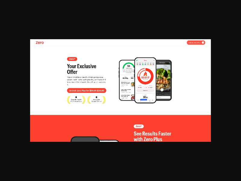 Zero Longevity - Fasting & Food Tracking App - CPA (US) {Web}