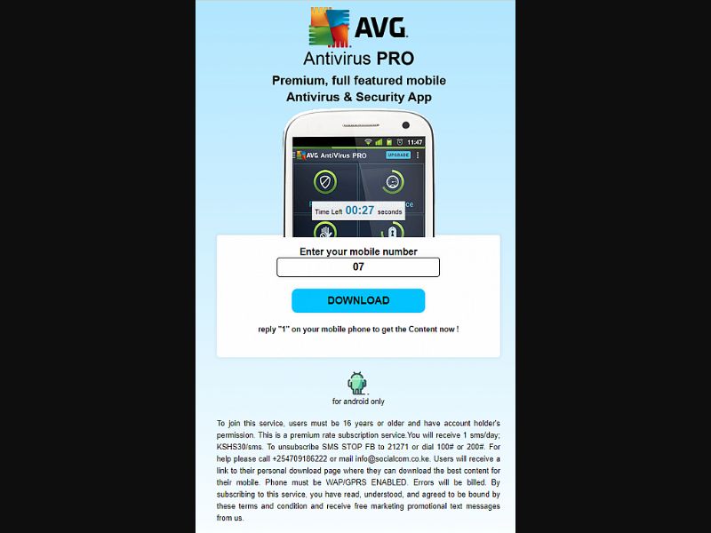 [MOB] AVG Service /KE [Safaricom] - USSD