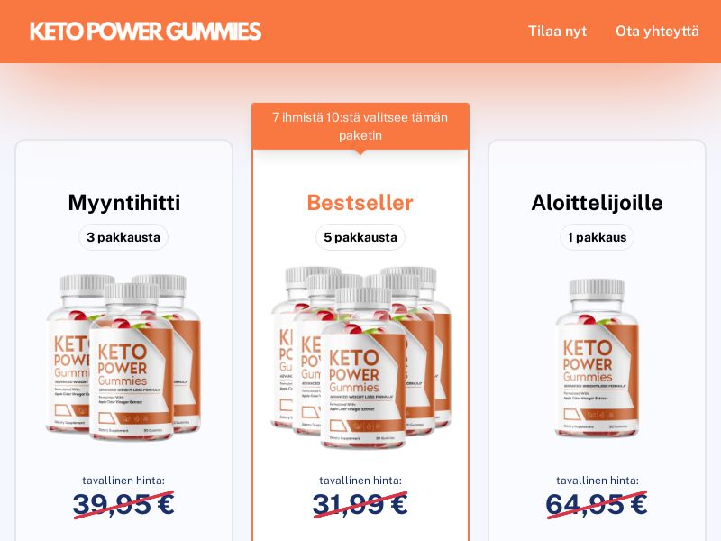 ! NEW OFFER - Keto Power Gummies - DTC [FI] (Social,Banner,Native,Push,SEO,Search,Brand Bidding) - CPA