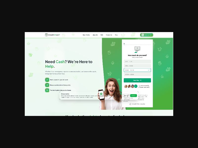 Credit24on7 - Loans up to $5k - RevShare (US)