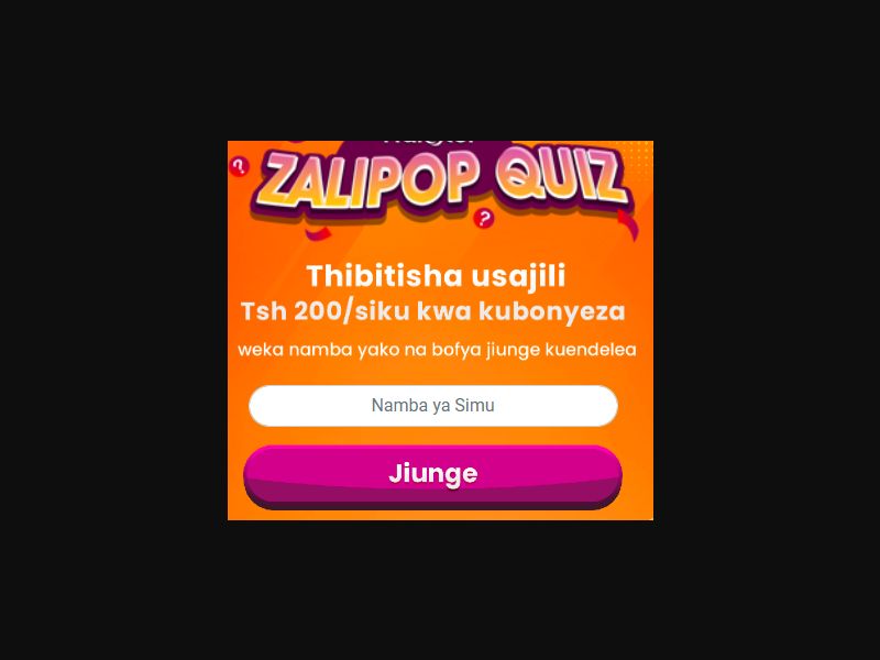 [MOB] Top Quizes /TZ [Halotel] 2 Click