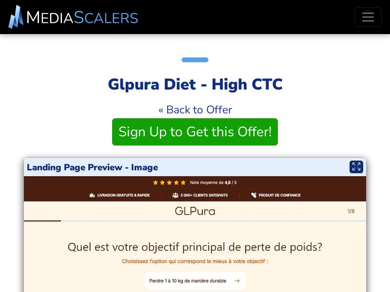 Glpura Diet - High CTC {+Quiz, DTC} [FR, CH, BE]