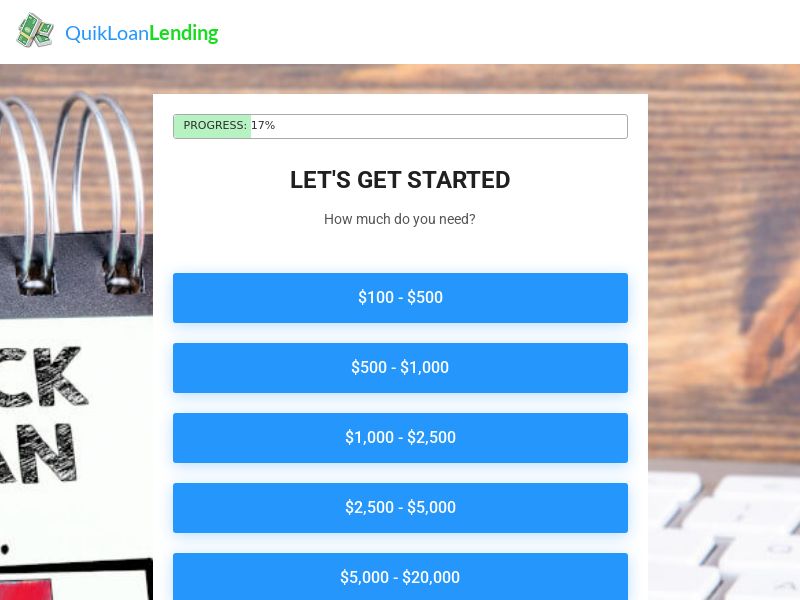 Quikloanlending.com Loans CPL (Lead Gen) - USA