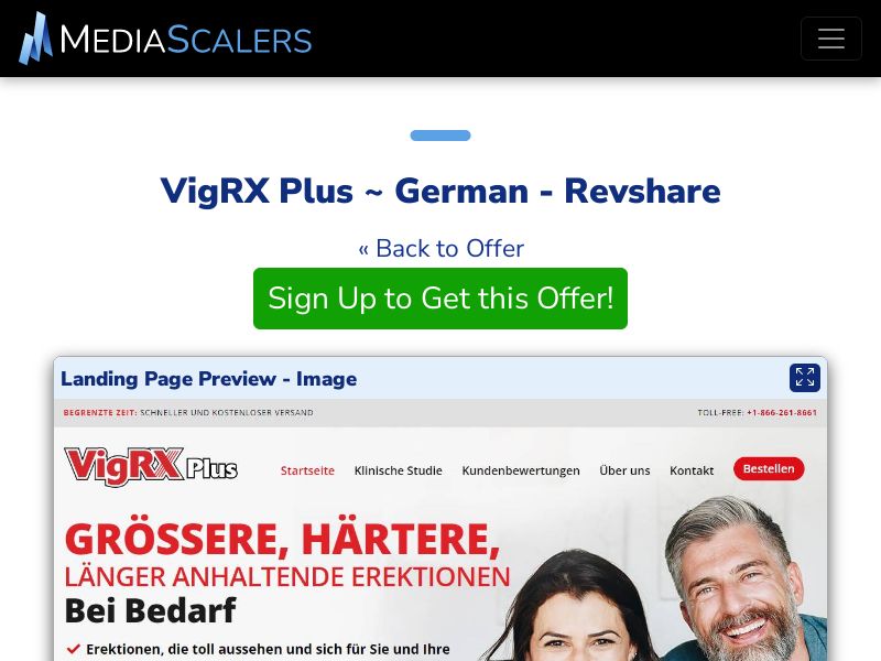 VigRX Plus ~ German - Revshare {+Advertorial, DTC} [DE]