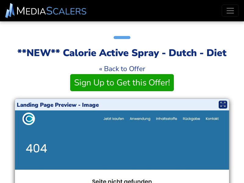 Calorie Active Spray - Dutch - Diet {+Quiz, DTC} [BE]