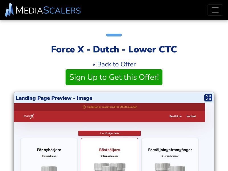 Force X - Dutch - Lower CTC {+DTC} (Event Tracking) [BE]