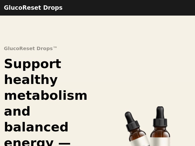 ! NEW OFFER - Gluco Reset Drops [US] (Native,Social,SEO,Search,Banner) - CPA {No BrandBidding}