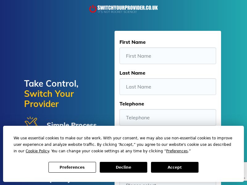 SwitchYourProvider - CPL [UK]