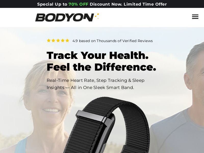 ! NEW OFFER - BodyOn Smart Watch - Product Page [US,UK,AU,DE,AT] (Social,Banner,Native,Push,SEO,Search,Brand Bidding) - CPA
