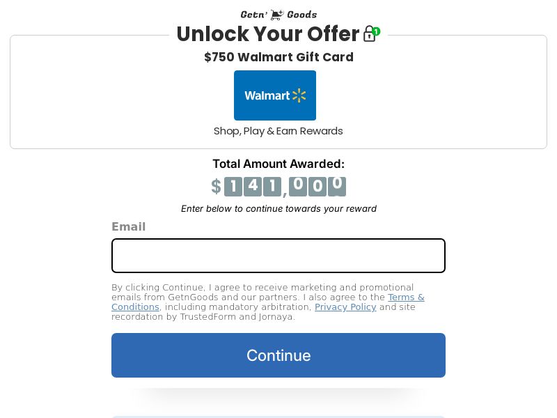 GetnGoods - Walmart $750