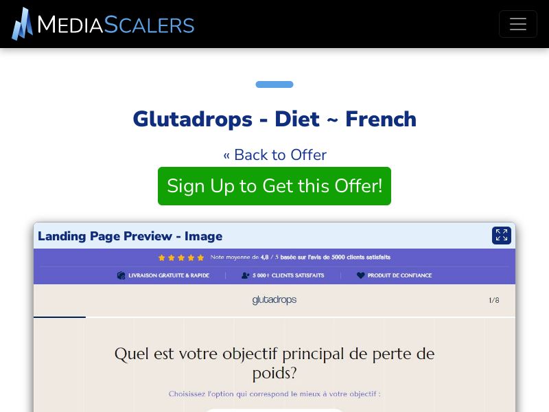 Glutadrops - Diet ~ French {+DTC, Quiz} [FR, BE, CH]
