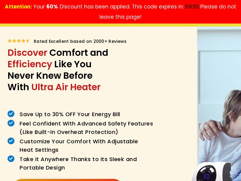 ! NEW OFFER - Ultra Air Heater [US,BS,CA,CR,MX,PA,PR] (Social,Banner,Native,Push,SEO,Search,Brand Bidding) - CPA