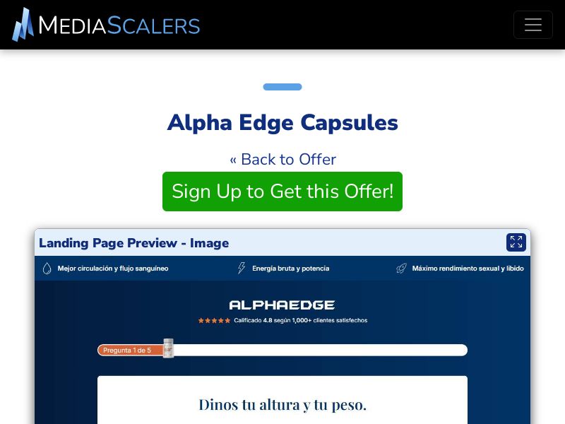 Alpha Edge Capsules {+Quiz, Advertorial} (Event Tracking) [ES]
