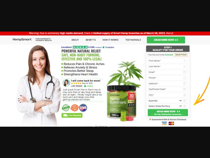 [WEB+MOB] Smart Hemp Gummies /IL [CPS] *FB Pixel* [Approval Required]