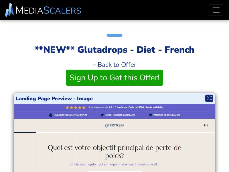 Glutadrops - Diet - French {+Quiz, DTC} [FR, BE, CH]