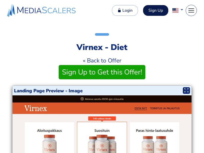 Virnex - Diet {+DTC, Quiz} (Event Tracking) [FI]