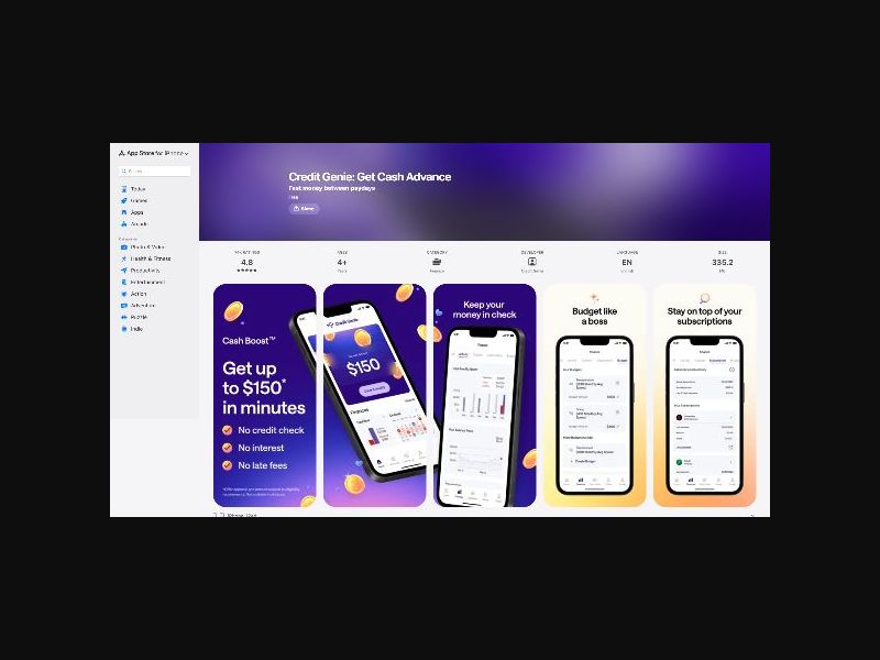 CreditGenie - Cash Advance - iOS CPA (US)