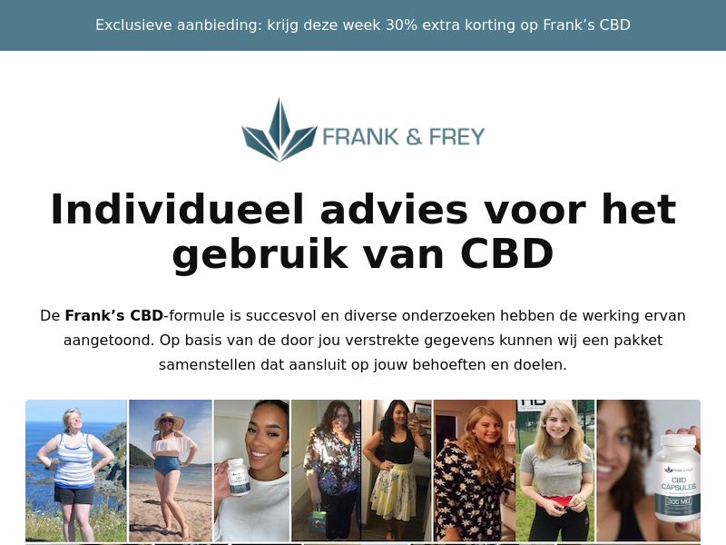 ! HOT OFFER - Frank & Frey CBD Capsules - DTC [NL] (Social,Banner,Native,Push,SEO,Search,Brand Bidding) - CPA