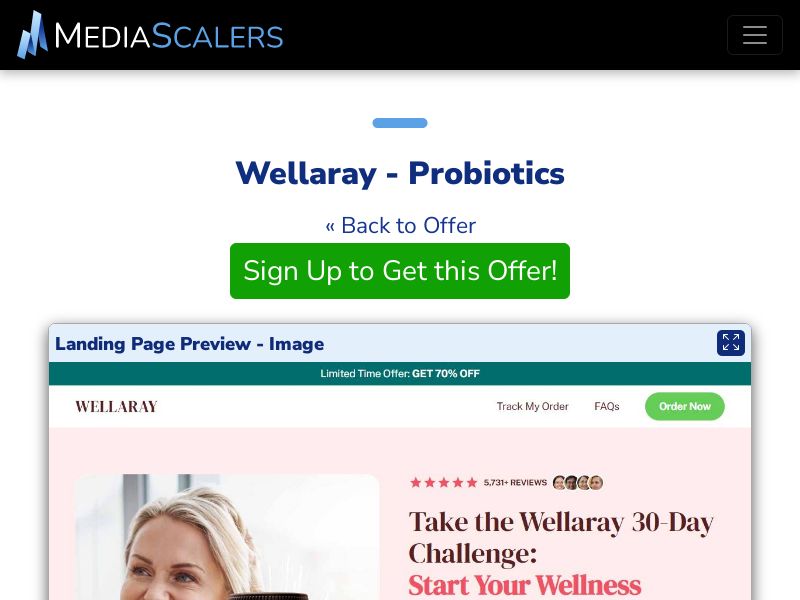 Wellaray - Probiotics {+Advertorial, DTC, Multi-Lang, Alt-Landers} (Event Tracking) [US, DE, CA, AU, UK, FR, IL, +233 More]