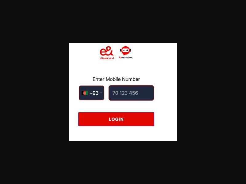 38756 - AF - [MOB] - AI Assistant - Etisalat - PIN