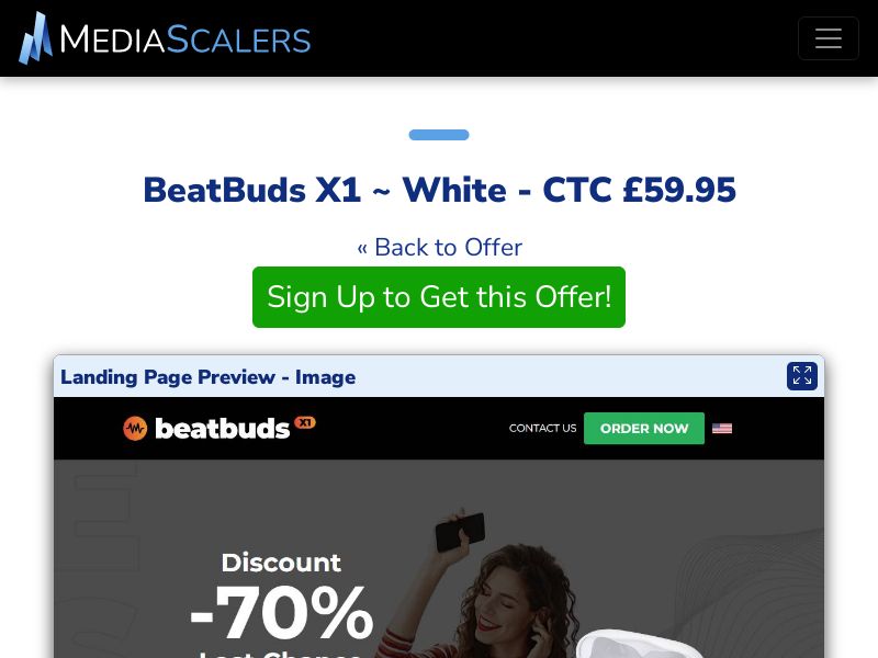BeatBuds X1 ~ White - CTC £59.95 {+DTC, Alt-Landers} (Event Tracking) [UK]