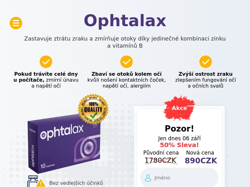 Ophtalax EU - capsules for improving and protecting eyesight HOLD