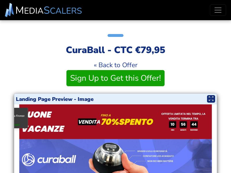 CuraBall - CTC €79,95 {+#N/A} (Event Tracking) [IT]