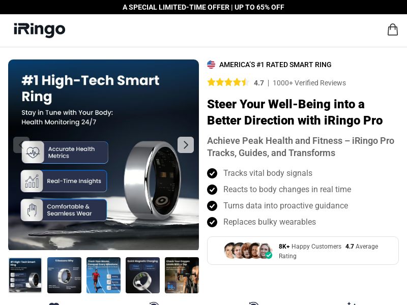 iRingo Pro Smart Ring Tracker - DTC [INTL] (Social,Banner,Native,Push,SEO,Search,Brand Bidding) - CPA 