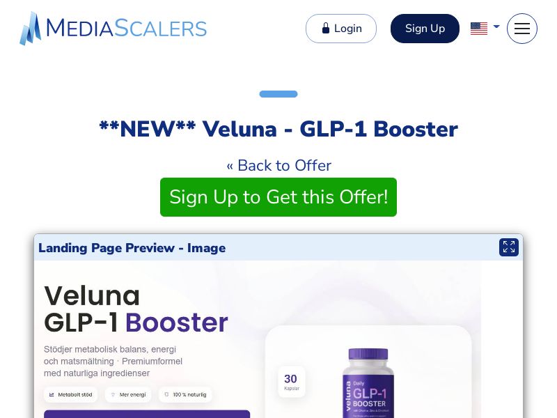 Veluna - GLP-1 Booster {+DTC, Alt-Landers} (Event Tracking) [SE]