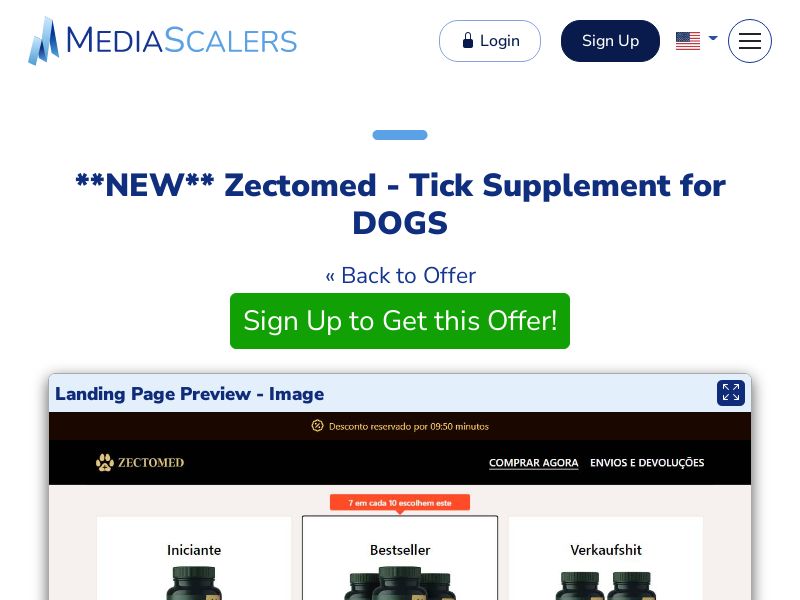 Zectomed - Tick Supplement for DOGS {+DTC} (Event Tracking) [PT]
