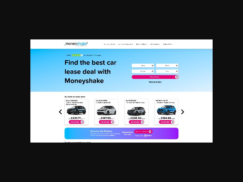 Moneyshake - Car Leasing Comparison - CPL (UK)