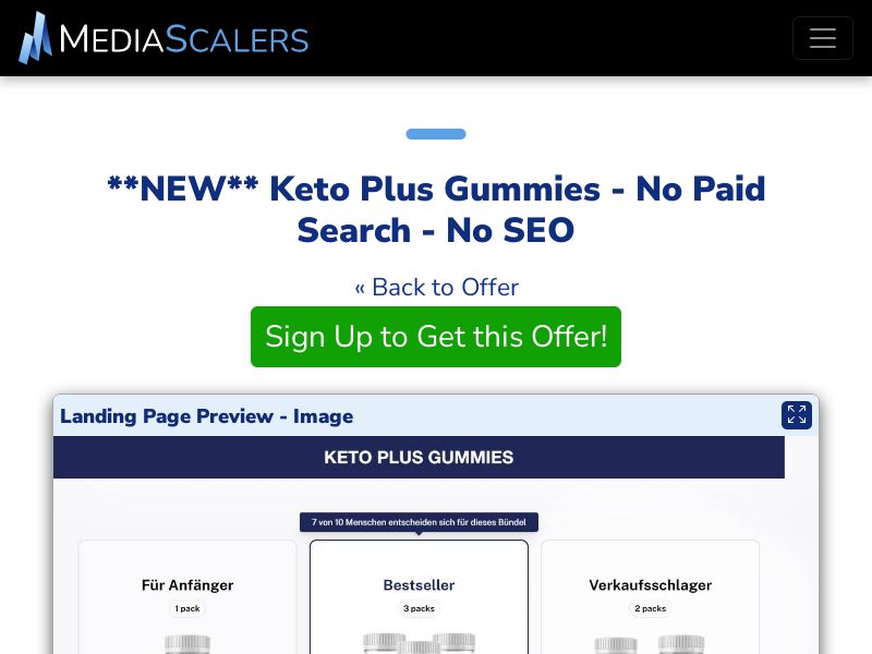 Keto Plus Gummies - No Paid Search - No SEO {+DTC} [CH]