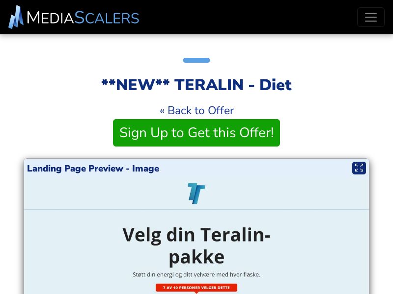 TERALIN - Diet {+Quiz, DTC} [NO]