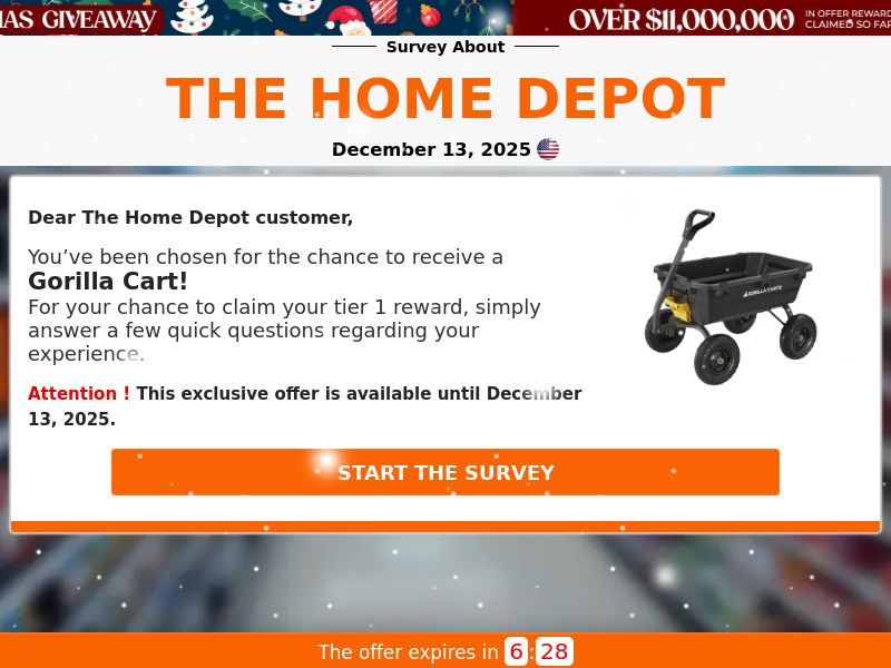 HomeDepot (Gorilla Carts) - CC Submit | US