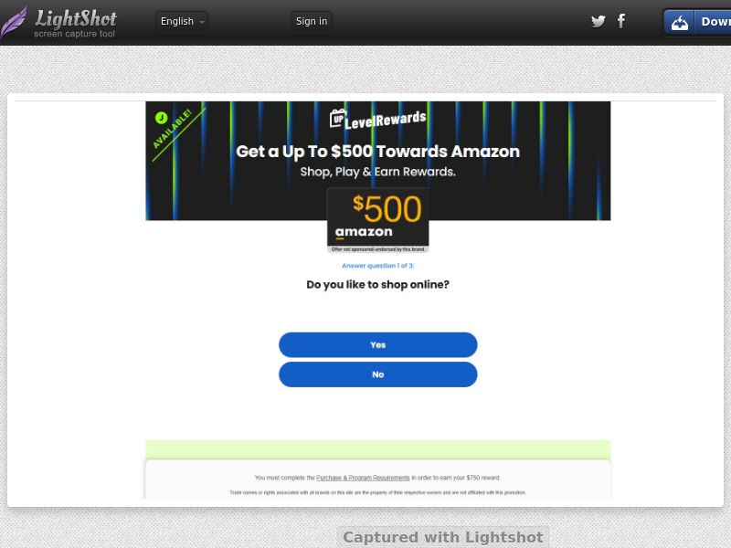 Rewards US - Amazon $500 - SOI | US