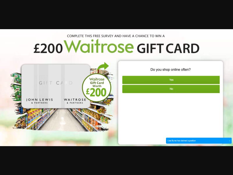 UK - Quiztionnaire - Waitrose Giftcard - (CPL)