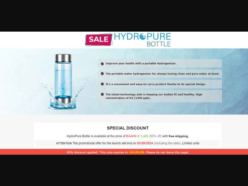 [WEB+MOB] Qinux HydroPure Bottle /International (112 GEOs) CPS *FB/TT/Google/Taboola Pixel* [Approval Required]