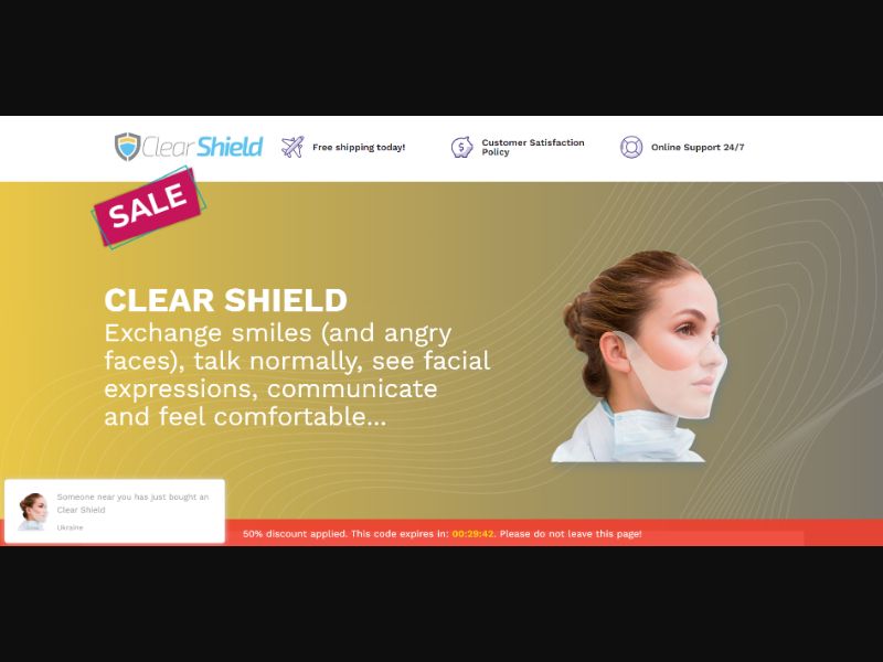[WEB+MOB] Clear Shield /International (112 GEOs) CPS *FB/TikTok/Google/Taboola Pixel*