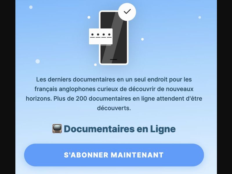 36393 - FR - [MOB] - Documentary Hub (one-off) - SMS