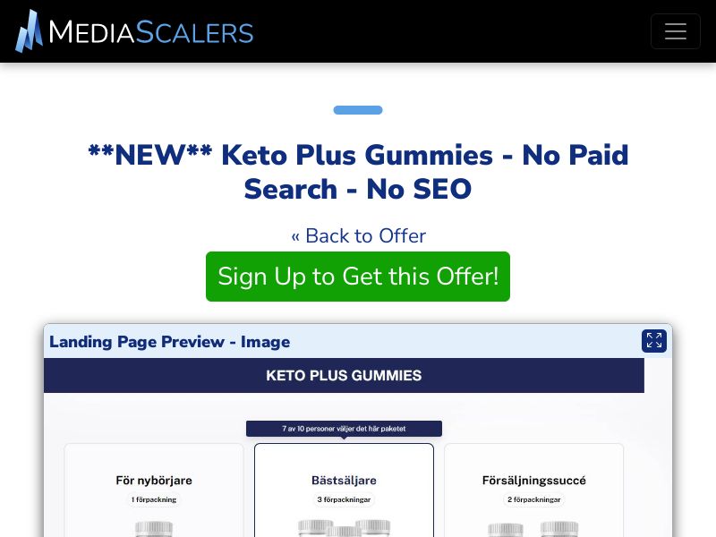 Keto Plus Gummies - No Paid Search - No SEO {+DTC, Quiz} [SE, FI]