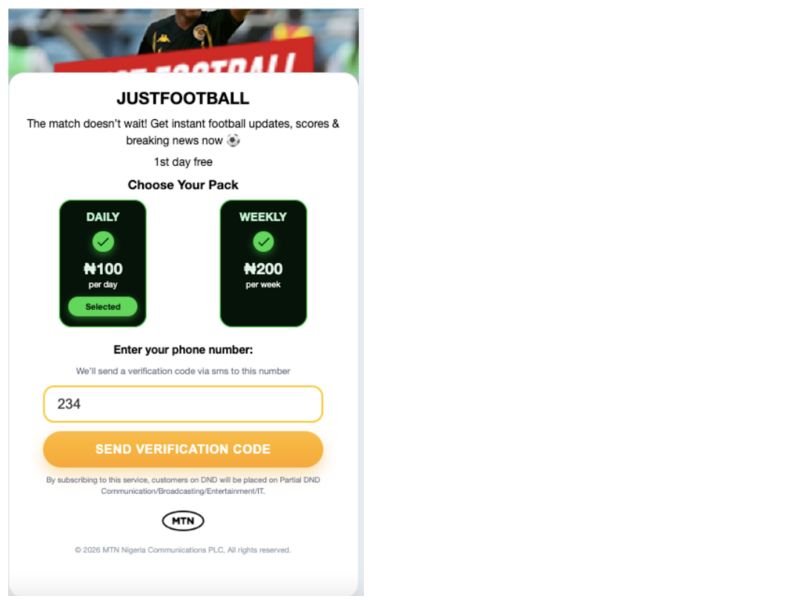 JustFootball MTN