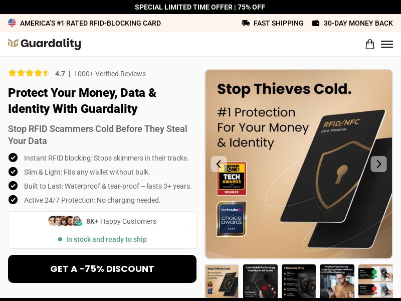 Safe Card Protection - Guardality - CTC$39.99