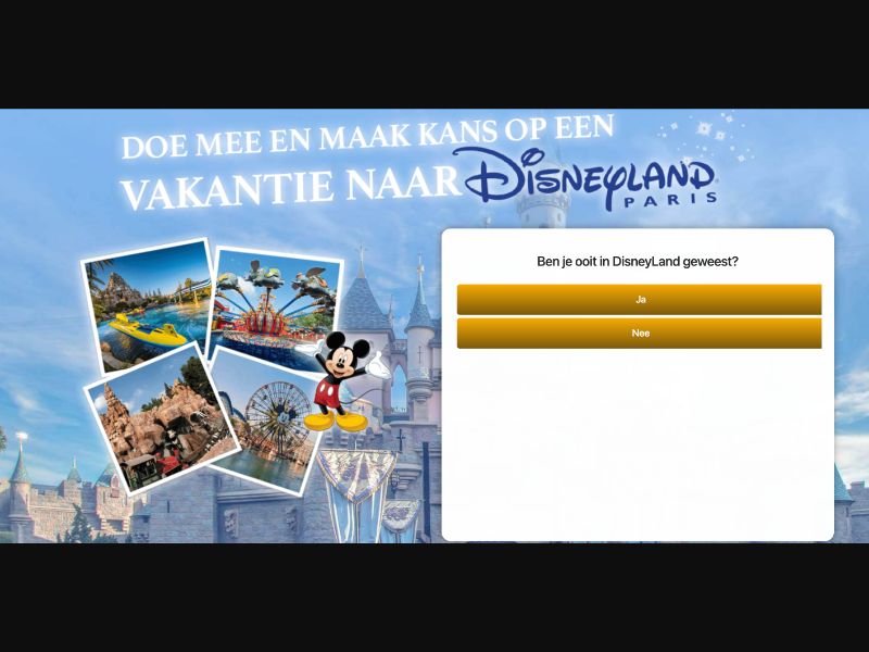 NL - Quiztionnaire - Disneyland Paris Holiday - (CPL)
