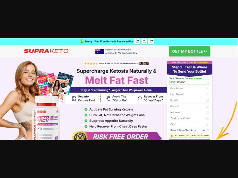 [WEB+MOB] Supra KETO BHB + ACV Gummies /AU [CPS] *FB Pixel* [Approval Required]