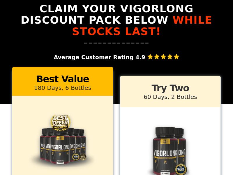 Vigorlong (Natural Male Enhancement & Vitality Supplement) - TSL