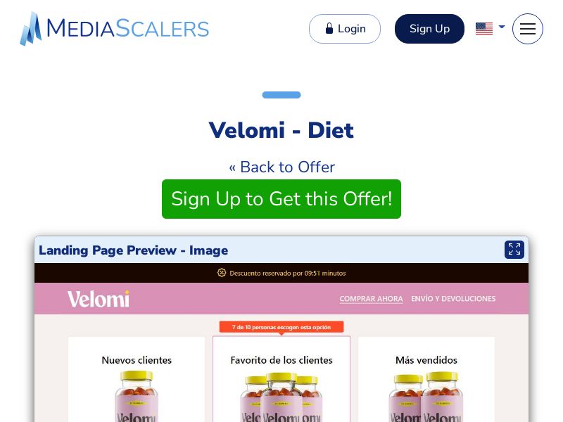 Velomi - Diet {+DTC} (Event Tracking) [ES]