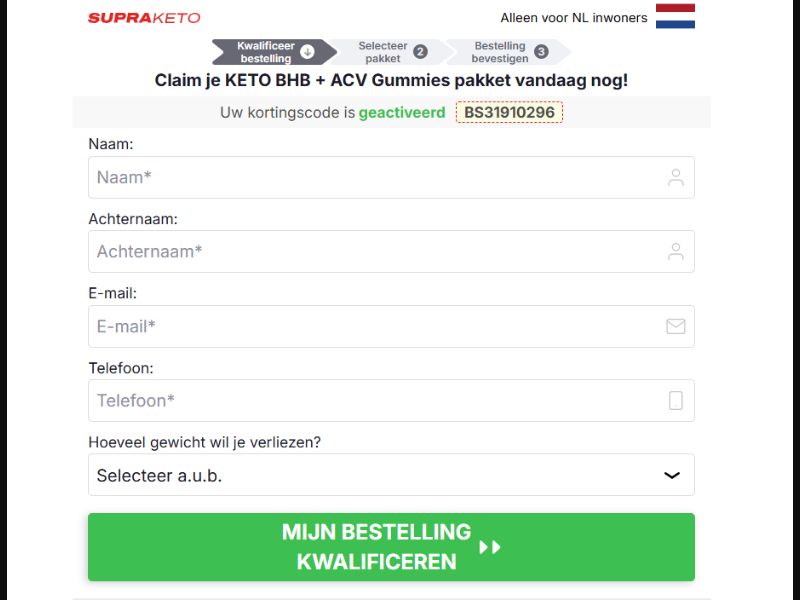 [WEB+MOB] Supra KETO BHB + ACV Gummies H (Checkout) /NL CPS *FB Pixel* [Approval Required]