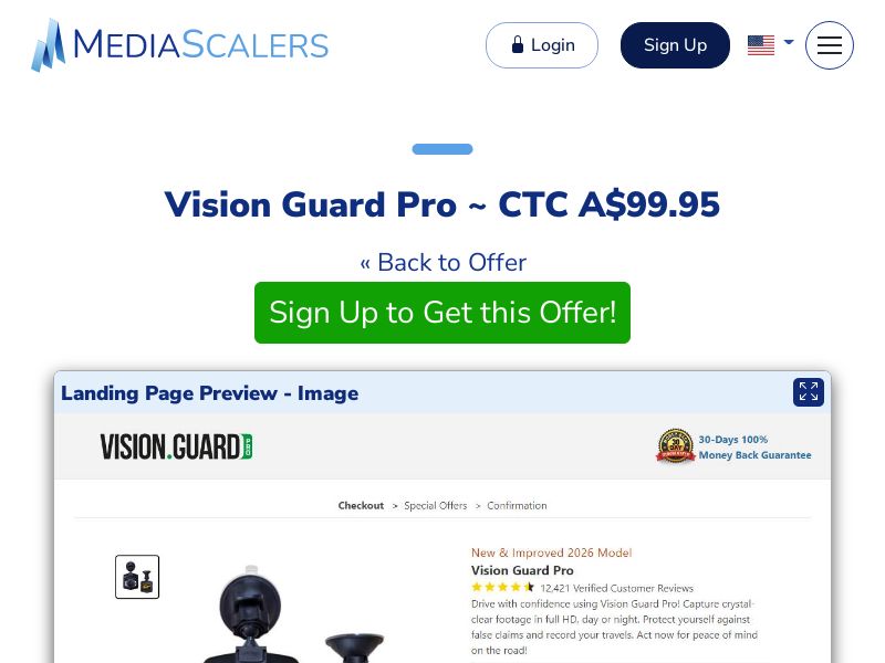 Vision Guard Pro ~ CTC A$99.95 {+Advertorial, DTC, Alt-Landers} [AU]